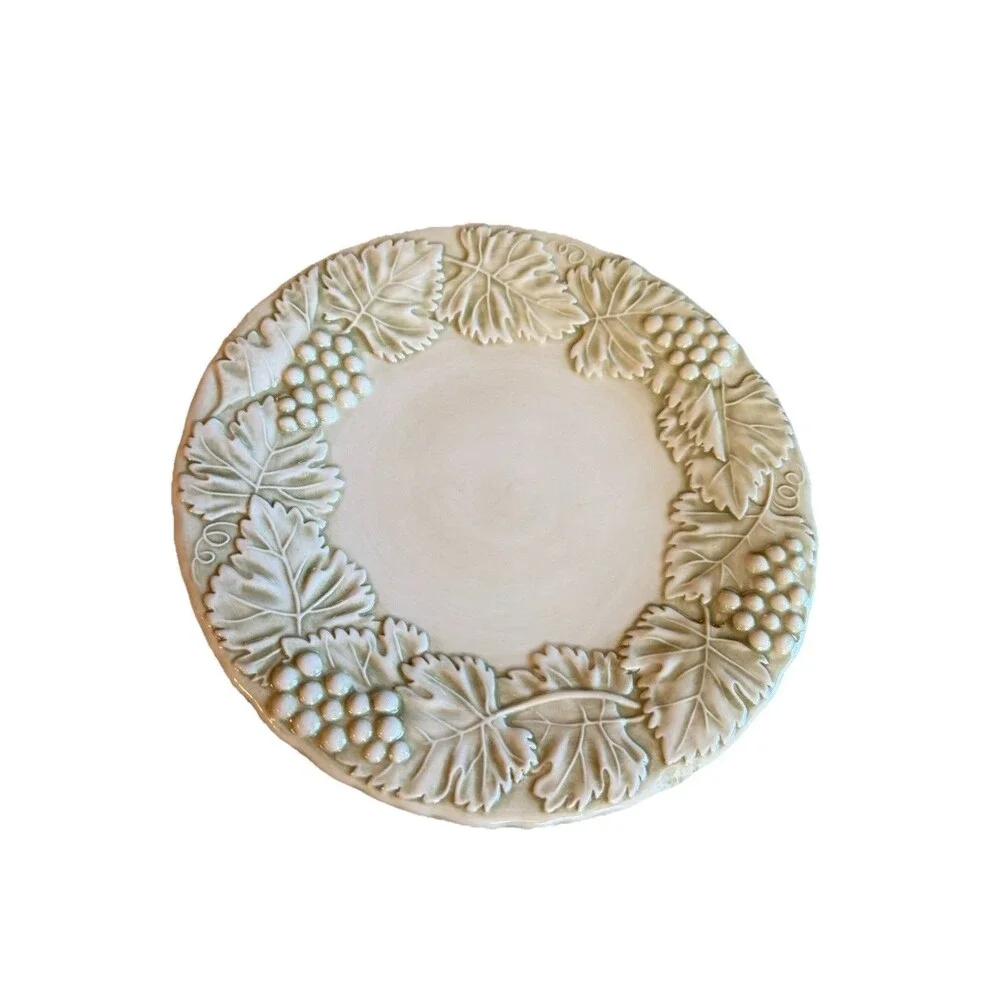 Set Of 5 Williams Sonoma Napa Fog 8 3/4” Salad Plate Italy Grapes Sage Green